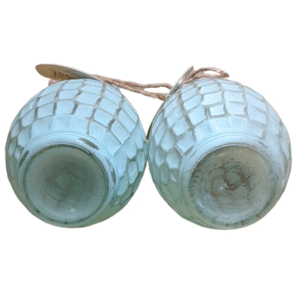Debi Lily Artisan Collection Textured Light Blue Mother's Day Glass Bud Vases